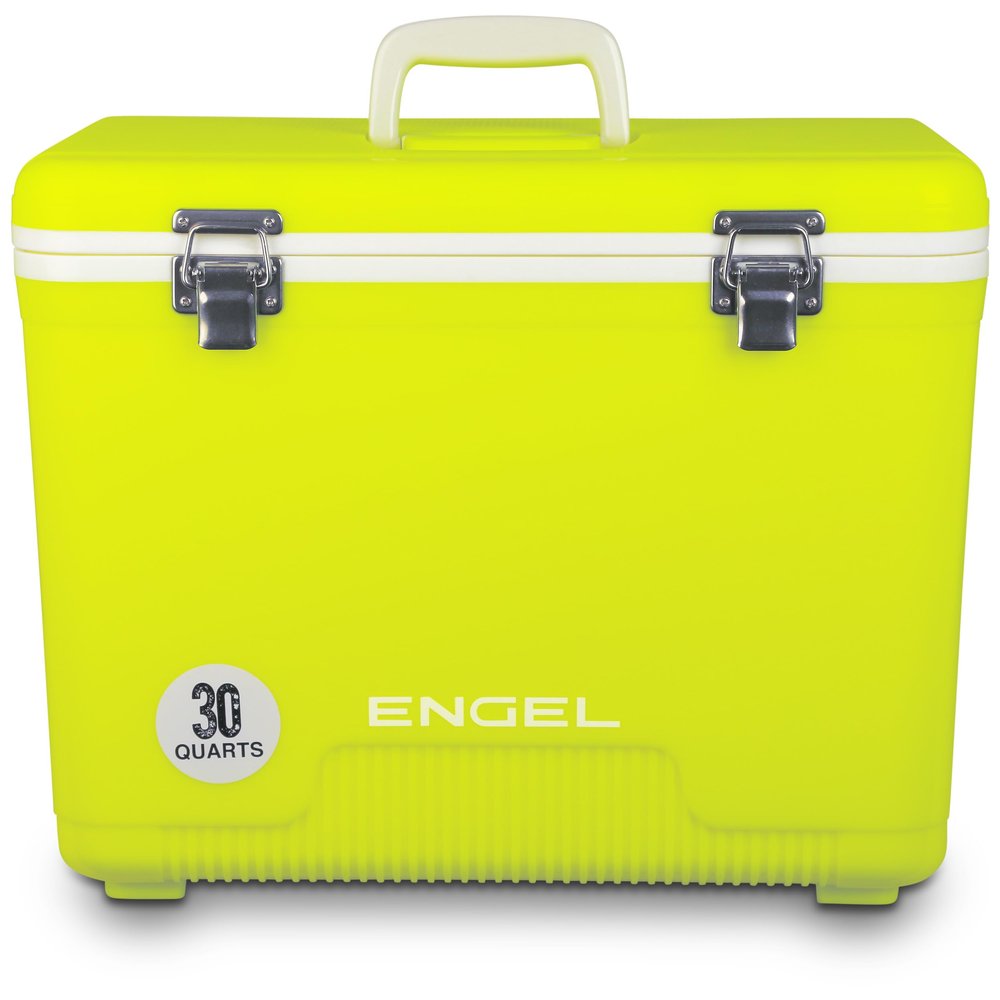 Engel UC30 30qt Leak-Proof, Air Tight, Drybox Cooler and Hard Shell Lunchbox for Men and Women in Yellow High-Visibility