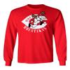 Baku Apparel Cincinnati Fans Mike Moose Old Logo Men's Long Sleeve T-Shirt (Red, XXX-Large) view 1