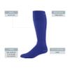 Augusta Sportswear Soccer Socks, Purple, L view 2