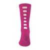 Augusta Sportswear Color Block Crew Socks, Power Pink/White, S view 1
