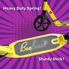 Bee Free XLT Adjustable Handlebar Kick Scooter for Adults and Teens, Yellow, Foldable, Anti-Shock Suspension, Rear Foot Brake, 12+ view 4