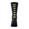 Augusta Sportswear Color Block Crew Socks, Black/Lime, S view 1