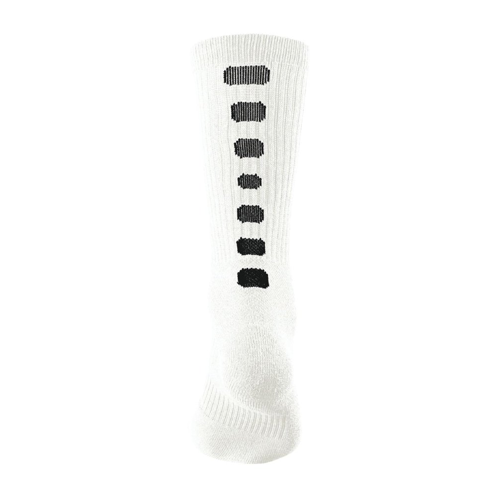 Augusta Sportswear Color Block Crew Socks, White/Black, L