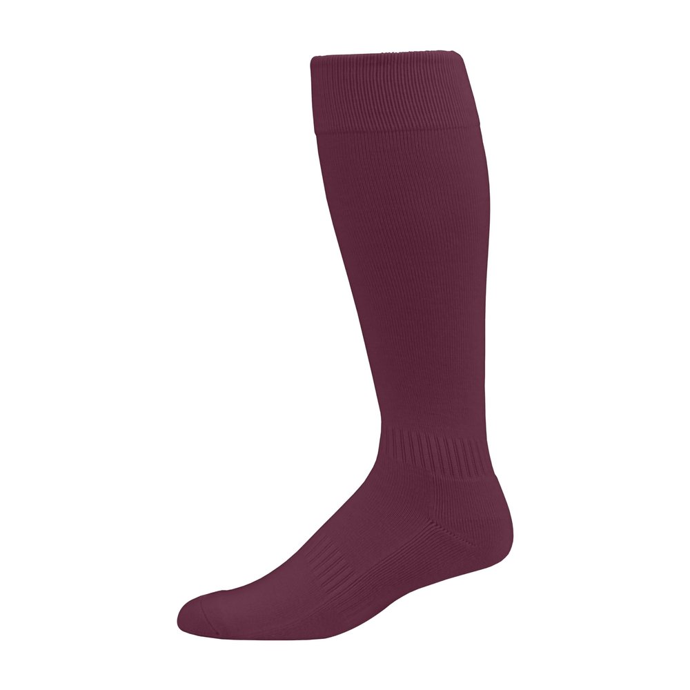 Augusta Sportswear Elite Multi-Sport Socks, Maroon, M