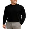 Akwa Mens Mock Turtleneck T-Shirt Lightweight Moisture Wicking Long Sleeve for Golf Work Layering Shirt Breathable Made in USA Black view 1