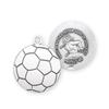Saint Sebastian Sterling Silver Soccer Athlete Medal | 1.0" x 0.8" (25mm x 21mm) | Made in USA | Deluxe Velvet Gift Box | 24" Rhodium Plated Endless Curb Chain | .925 Sterling Silver | Soccer view 3