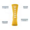 Augusta Sportswear Color Block Crew Socks, Gold/White, XL view 3