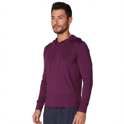 INGEAR Mens UPF 50+ Sun Hoodie  Lightweight UV Protection Shirt with Pocket, Quick-Dry SPF Rashguard for Fishing, Running, Hiking & Swimming (Purple, X-Large)