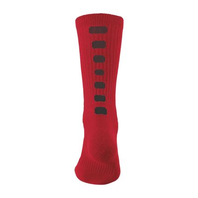 Augusta Sportswear Color Block Crew Socks, Red/Black, L