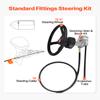 Vevor Outboard Steering System 13' Outboard Rotary Steering System 13 Feet Boat Steering Cable with 13" Wheel Durable Marine Steering System : Sports & Outdoors view 2
