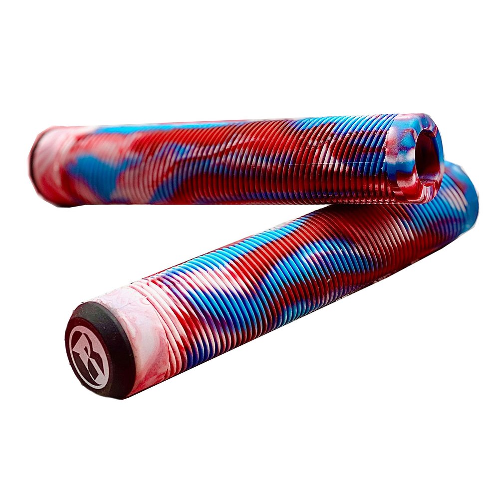 Rapture Pro Scooters Grips - 160mm TPR Super Soft Scooter Grips - Red, White & Blue