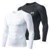 MEETYOO Men's Compression Shirt, Black+White, Large view 1