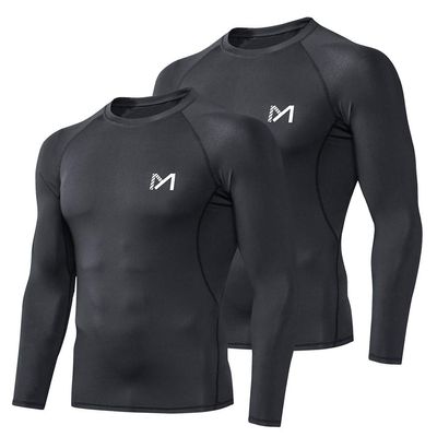 MEETYOO Men's Compression Shirt, Cool Dry Long Sleeve Underwear Top for Men, Sport Fitness Base Layer