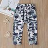EISHOW Infants Little Boys Cotton Pants Cartoon Camouflage Trousers Toddler Joggers Elastic Waist Drawstring Sweatpants with Pockets (Cotton Gray, 3-4 Years) view 2