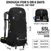 N NEVO RHINO Internal Frame Hiking Backpack 50/60/65/70/80L, Mountain Climbing Camping Backpack Daypack Waterproof Rain Cover view 3