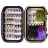 BASSDASH 62pcs Fly Fishing Flies Kit with Waterproof Fly Box for Trout Steelhead Salmon Include Nymphs, Dry Wet Flies, Streamers view 1
