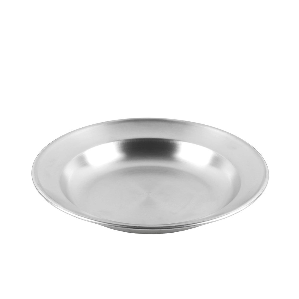 Captain Stag UH-43 18-8 Stainless Steel Round Curry Dish, Tableware, Outer Diameter 8.7 x Height 1.2 inches (22 x 3 cm), Made in Japan