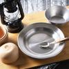 Captain Stag UH-43 18-8 Stainless Steel Round Curry Dish, Tableware, Outer Diameter 8.7 x Height 1.2 inches (22 x 3 cm), Made in Japan view 2
