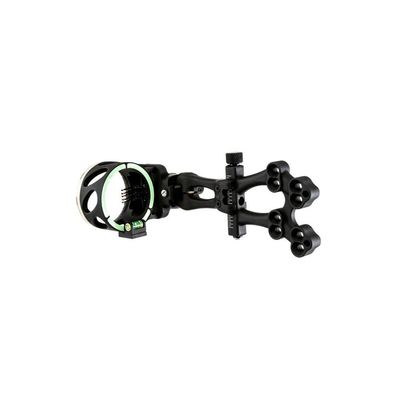 TRUGLO VEROS 5-Pin Durable Ultra-Bright Lightweight Micro-Adjustable Archery Hunting Bow Sight with Decreasing Diameter Pins Design & Large Circular Field of View, Black