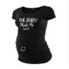 Decrum Maternity T Shirts - Side Ruched Womens Pregnancy Tees [40022012-AE] | Black, S view 1