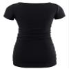 Decrum Maternity T Shirts - Side Ruched Womens Pregnancy Tees [40022012-AE] | Black, S view 4