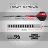 RED DRAGON Javelin Black 24g Tungsten Darts Set with Flights and Stems view 4