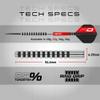 RED DRAGON Javelin Black 22g Tungsten Darts Set with Flights and Stems view 4