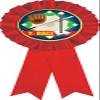 T Ball Red Rosette Ribbon, Youth Baseball Tball Trophy Ribbon Award Prize, 50 Pack Prime view 1