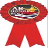 AB Honor Roll Red Rosette Ribbon, Honor Roll Trophy Ribbon Award Prize, 50 Pack Prime view 1