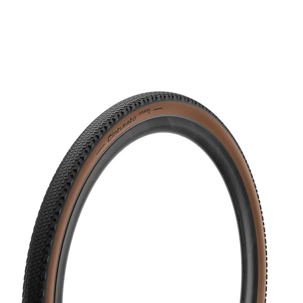 Pirelli Cinturato Gravel H Bike Tire, Hard Gravel Surfaces, Tubeless Ready Clincher TLR, Grip & Adapt, Advanced Puncture/Cut Protect, (1) Tire, Classic Tan, 650b x 45