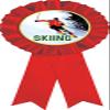 Skiing Red Rosette Ribbon, Skiing Trophy Ribbon Award Prize, 50 Pack Prime view 1