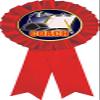 Coach Red Rosette Ribbon, Coaching Trophy Ribbon Award Prize, 100 Pack Prime view 1