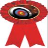 Archery Red Rosette Ribbon, Archery Board Trophy Ribbon Award Prize, 50 Pack Prime view 1