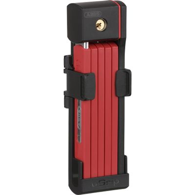 ABUS Bordo uGrip 5700K SH Folding Lock with Bracket - Bike Lock with 5 mm Thick Bars - ABUS Security Level 7-80 cm - Red