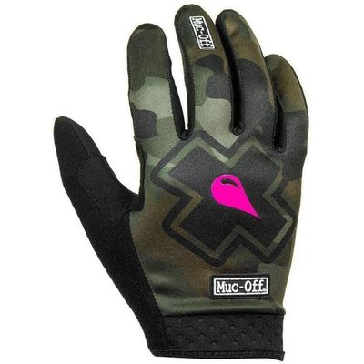 Muc-Off Camo MTB Gloves, S - Slip-On Cycling Gloves for MTB/BMX/Gravel/Road Bikes - Touch Screen Compatible Mountain Bike Gloves for Men and Women