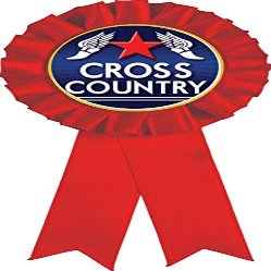 Cross Country Red Rosette Ribbon, Running Trophy Ribbon Award Prize, 50 Pack Prime