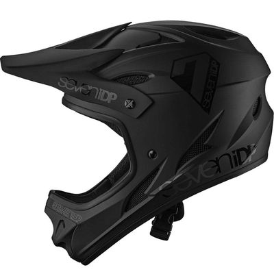 7iDP M1 Helmet Full Face Mountain Biking Helmet (Matt Black/Gloss Black, X-Large)