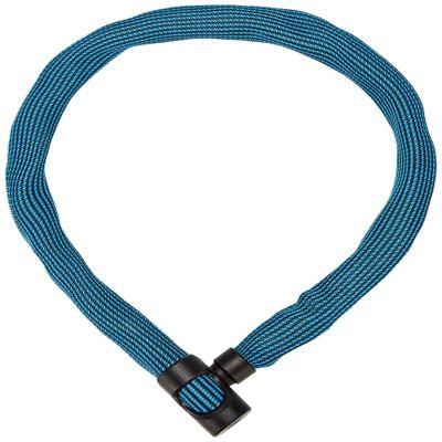 ABUS Chain Lock IVERA Chain 7210 - Bicycle Lock with Highly Flexible IvyTex Synthetic Fibre Coating - ABUS Security Level 8-85 cm - Blue