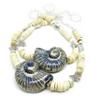 Ceramic Seashell Curtain Tie Backs - Beach Curtain Tiebacks - Set of Drapery Tiebacks view 1