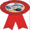 Handball Red Rosette Ribbon, Handball Trophy Ribbon Award Prize, 50 Pack Prime view 1
