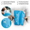 FITLY Soft Flask - Collapsible Water Bottle with Hydration Tube - Shrinks As You Drink Portable Water Bladder for Running Vest Hydration Pack, Hiking, Backpacking & Cycling - 17oz (FLASK500ml) view 2