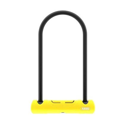 ABUS 402 Round Shackle Bicycle U Lock - 9in/11mm - Yellow - w/ SH34 Bracket - 867422