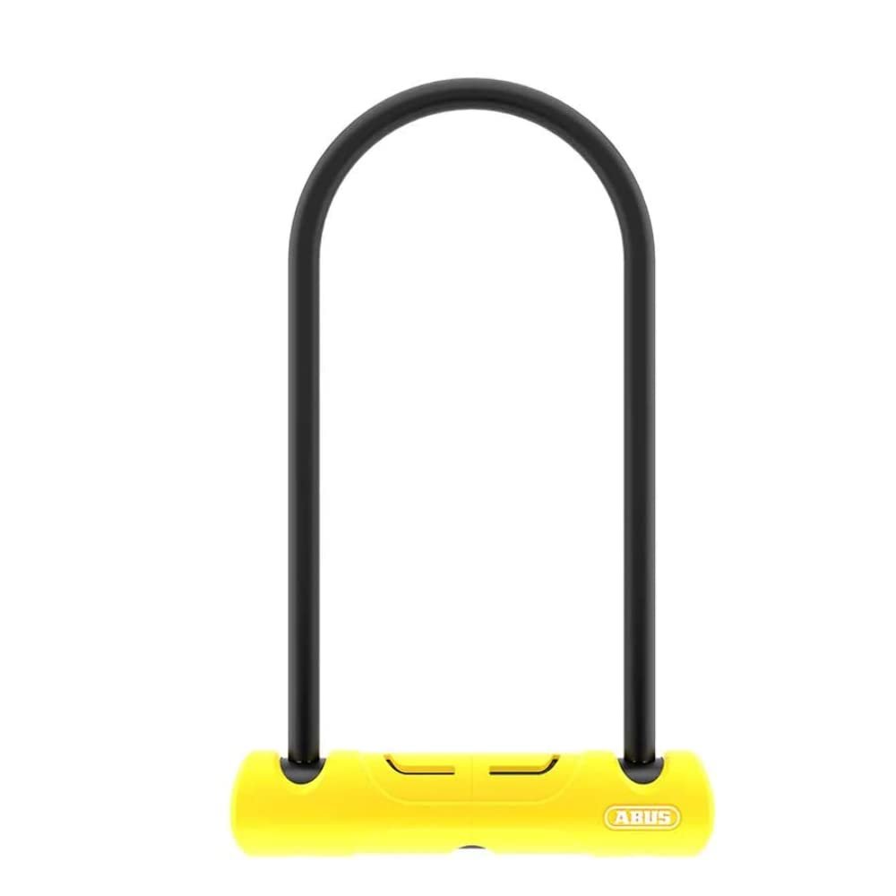 ABUS 402 Round Shackle Bicycle U Lock - 9in/11mm - Yellow - w/ SH34 Bracket - 867422