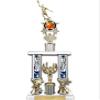 Trophy Deals 22" Action Matrix Basketball Silver Flute 2 Column Trophy, Custom Basketball Trophies with Personalized Engraving - WW128JS-BKAMB view 1
