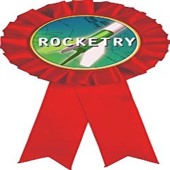 Rocketry Red Rosette Ribbon, Rocketry Science STEAM Trophy Ribbon Award Prize, 50 Pack Prime