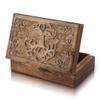 Great Birthday Gifts Handmade Decorative Wooden Jewelry Box Tree Of Life Carving Jewelry Organizer Keepsake Box Treasure Chest Trinket Holder Watch Box Storage Lock Box Housewarming Gifts view 1