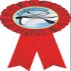 Canoeing Red Rosette Ribbon, Canoe Trophy Ribbon Award Prize, 50 Pack Prime view 1