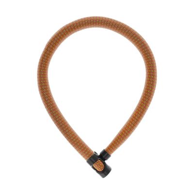 ABUS Chain Lock IVERA Chain 7210 - Bicycle Lock with Highly Flexible IvyTex Synthetic Fibre Coating - ABUS Security Level 8-85 cm - Orange