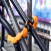 ABUS Chain Lock IVERA Chain 7210 - Bicycle Lock with Highly Flexible IvyTex Synthetic Fibre Coating - ABUS Security Level 8-85 cm - Orange view 2