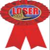 Loser Red Rosette Ribbon, Funny Last Place Trophy Ribbon Award Prize, 50 Pack Prime view 1
